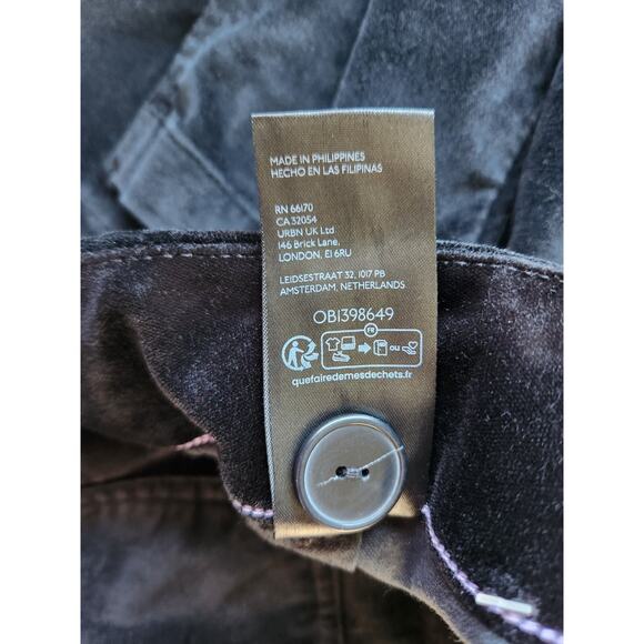 NWT Anthropologie The Colette Cropped Wide-Leg Velvet Pants Sz 38 Carbon #7A506 - Picture 11 of 11